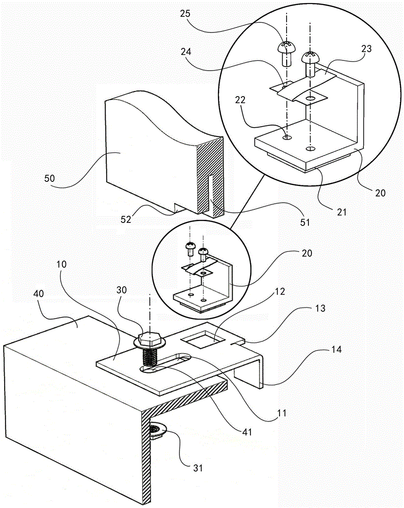 Structural combination and installation method of installing stone veneer with push-in positioning pendant