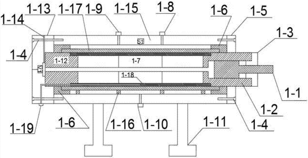 Experiment device for simulating horizontal well deflagration fracturing and experiment method thereof