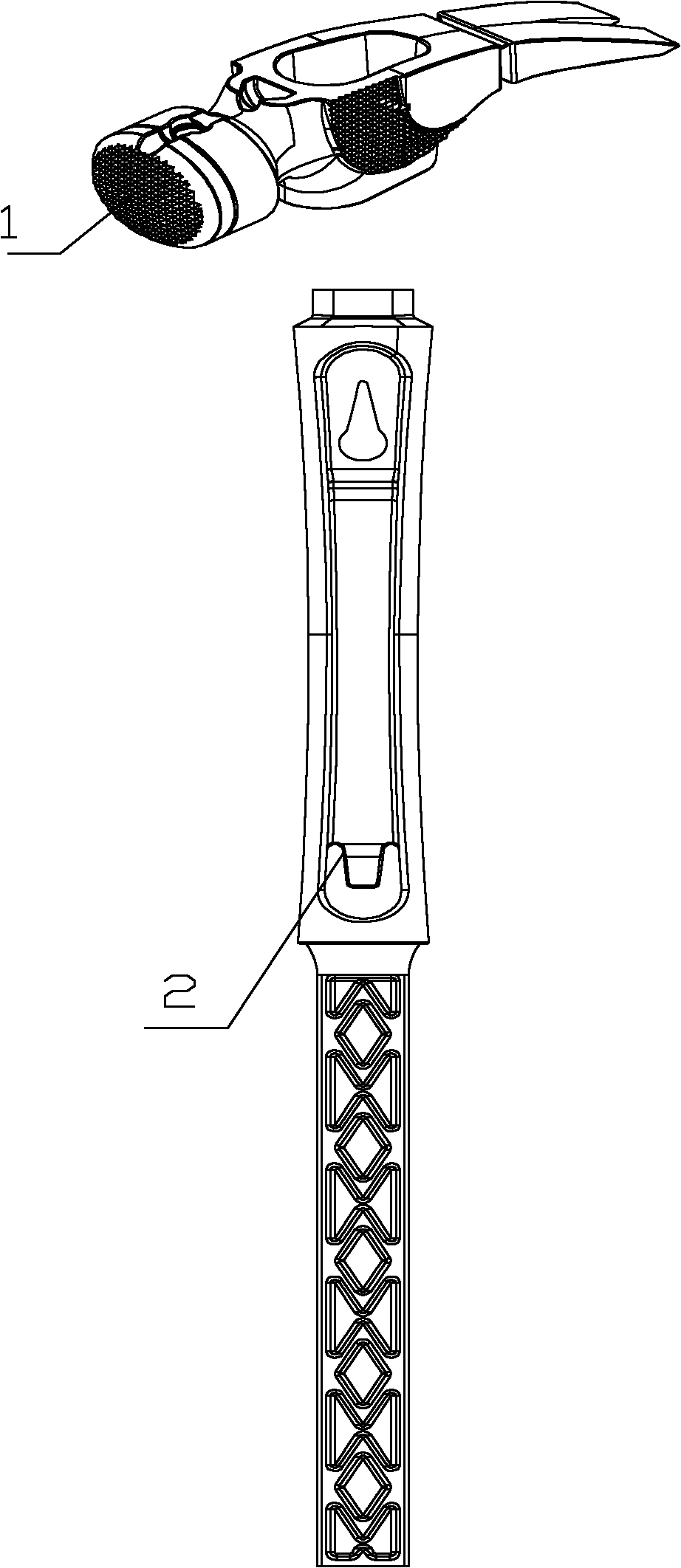 Combined titanium alloy hammer