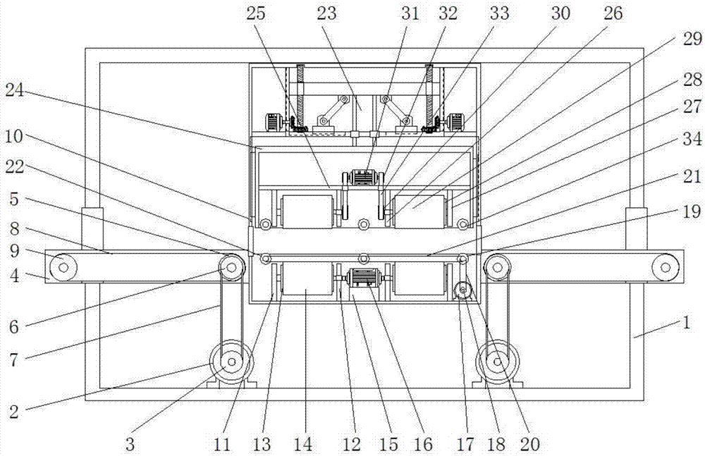 Deburring device for metal plate