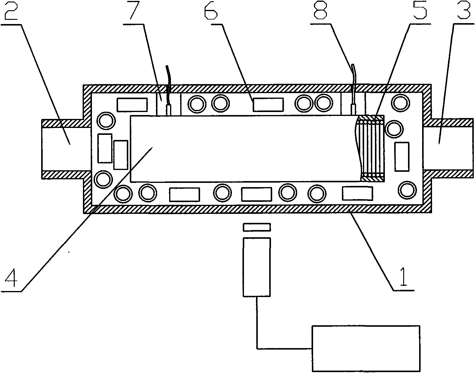 Method for detecting optical signals of H2S in natural gas and detector thereof