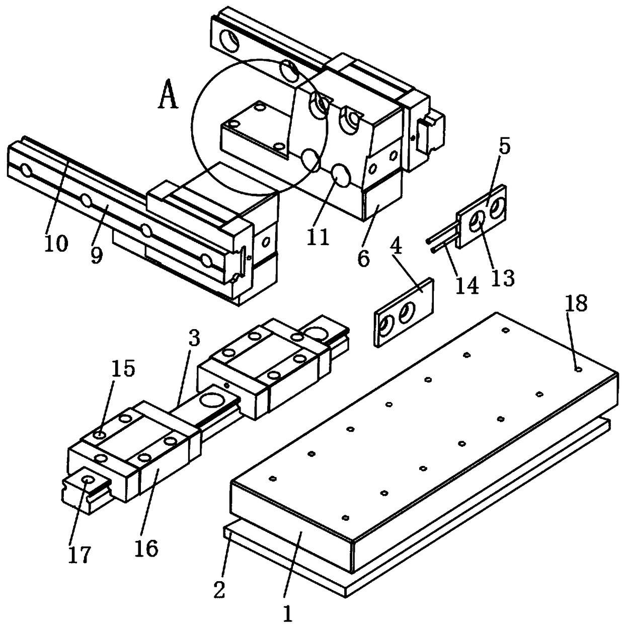 Installation adjustment structure for electromechanical product internal power machinery