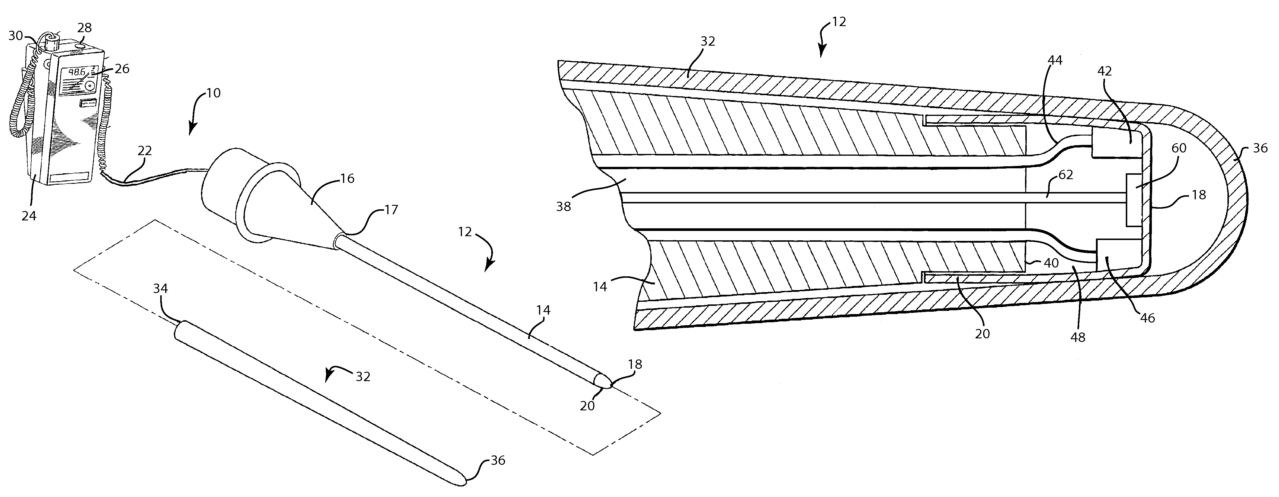 Predictive temperature probe with proximity sensor