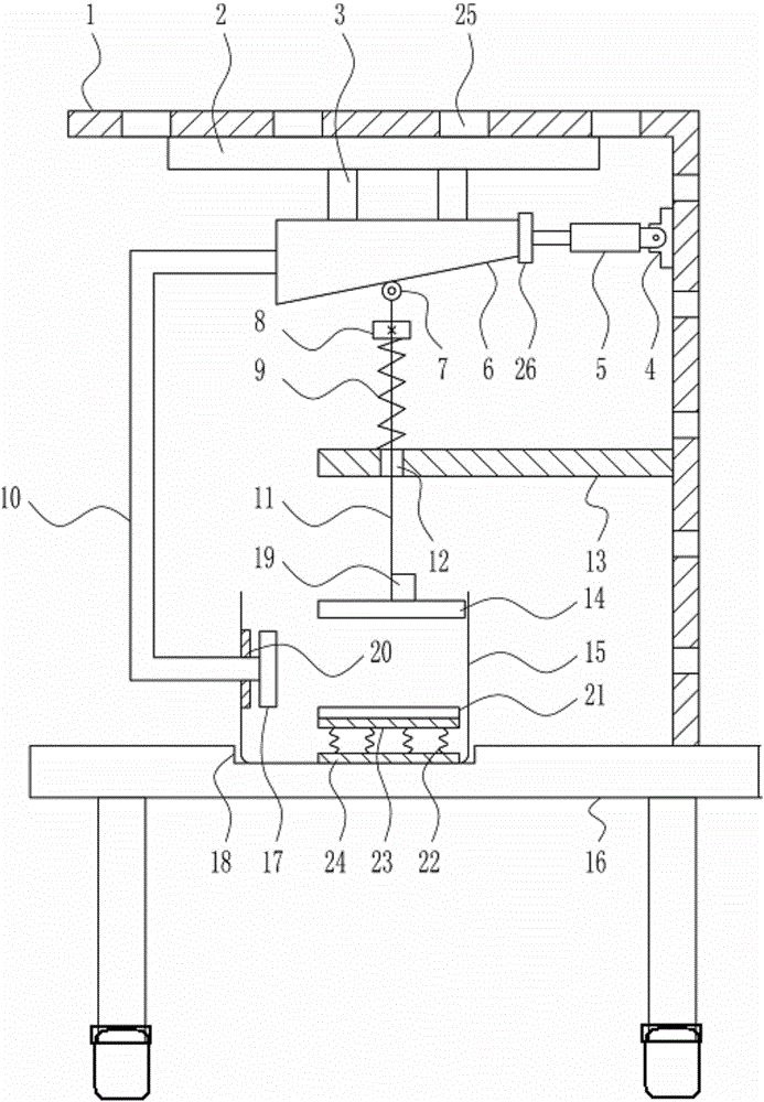 Fast and automatic compressing device for waste