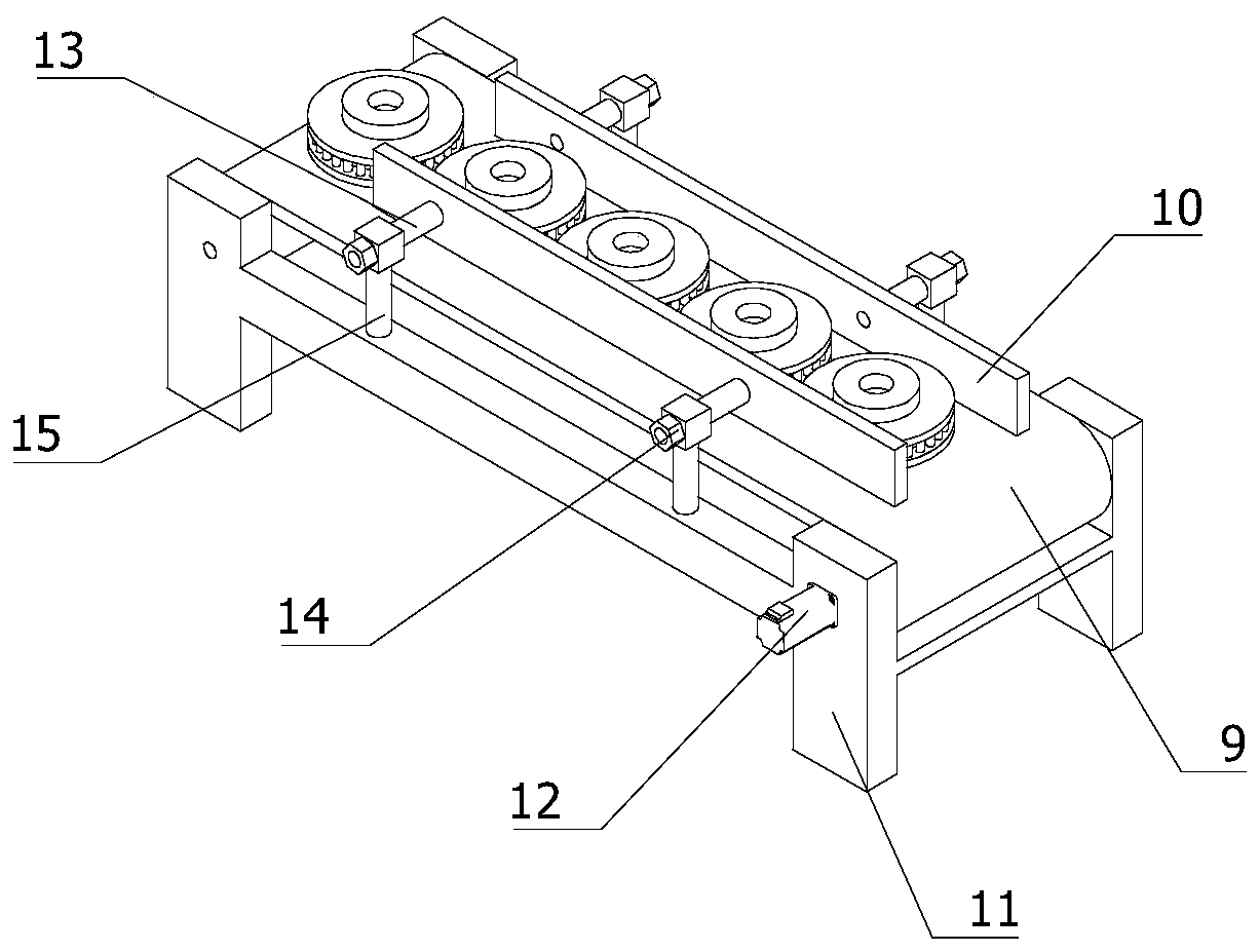 Automatic grinding and efficient drilling device for surface of automobile brake disc