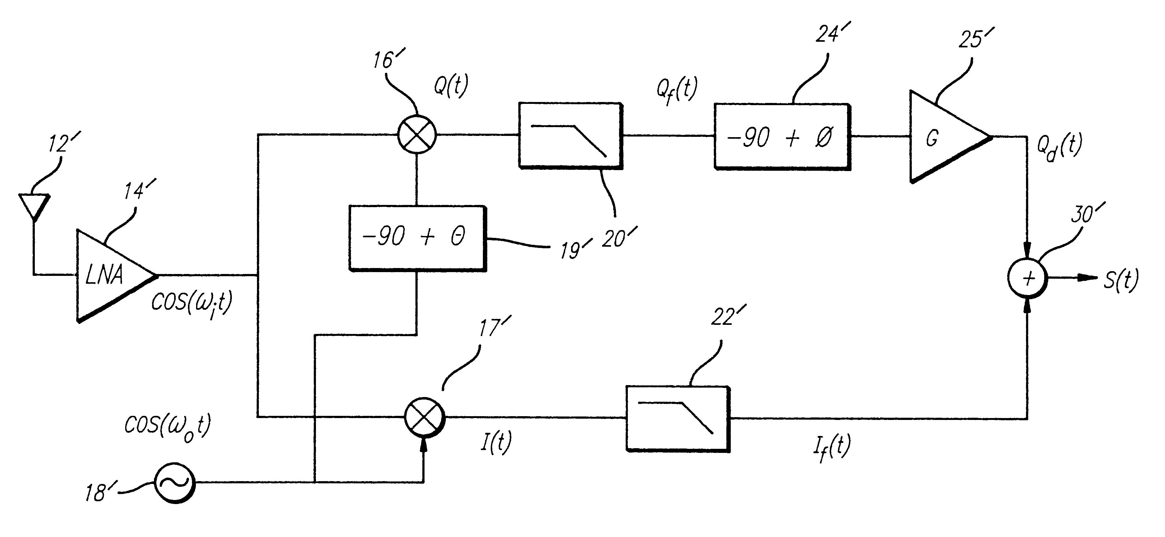 Wideband IF image rejecting receiver