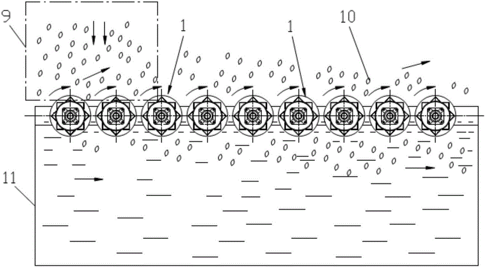 Defibering, paving and screening device and method for recycled materials