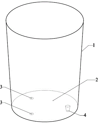 Ladle bottom structure capable of reducing continuous casting ladle cast residues