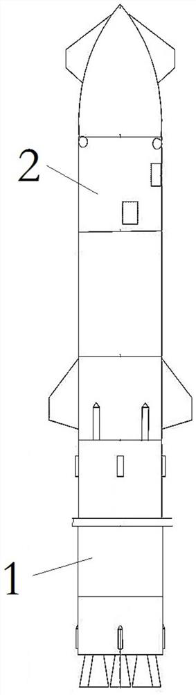 Carrier rocket previous level recycling system and method and carrier rocket recycling system