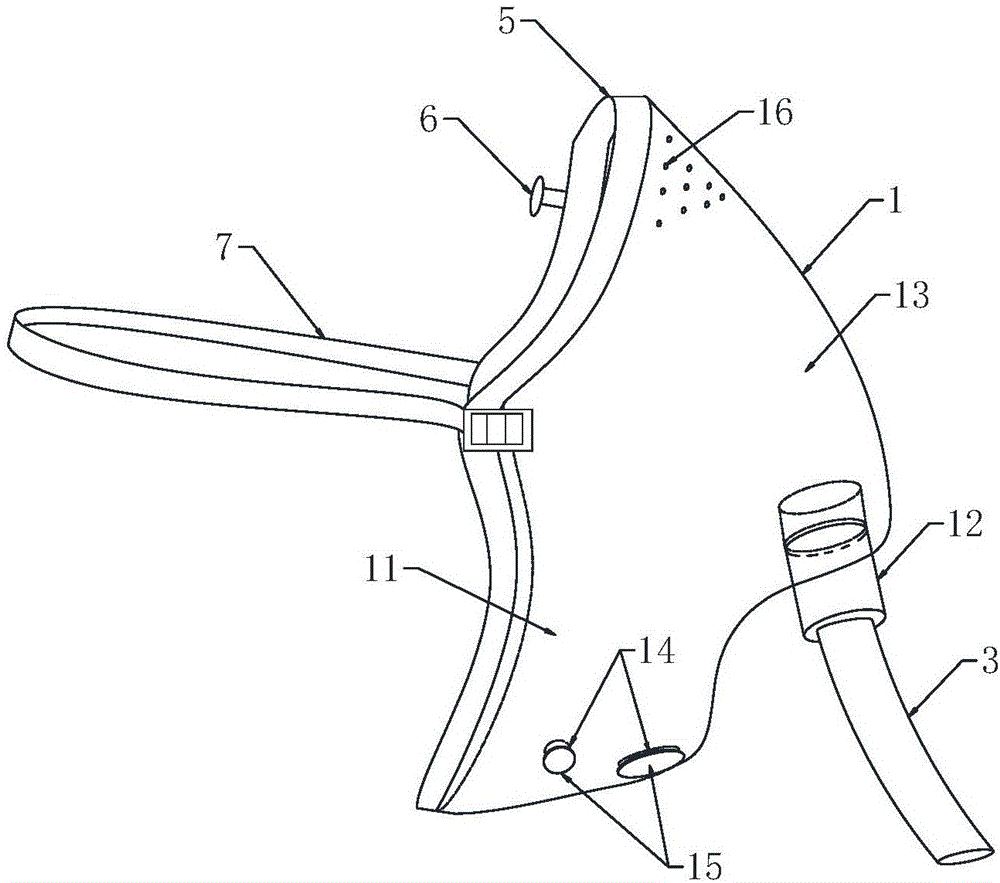 Anaesthetic and oxygen respiration dual-purpose mask