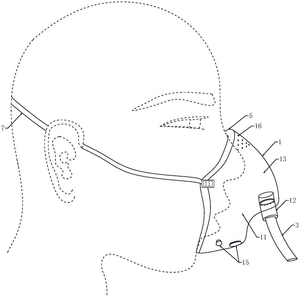 Anaesthetic and oxygen respiration dual-purpose mask