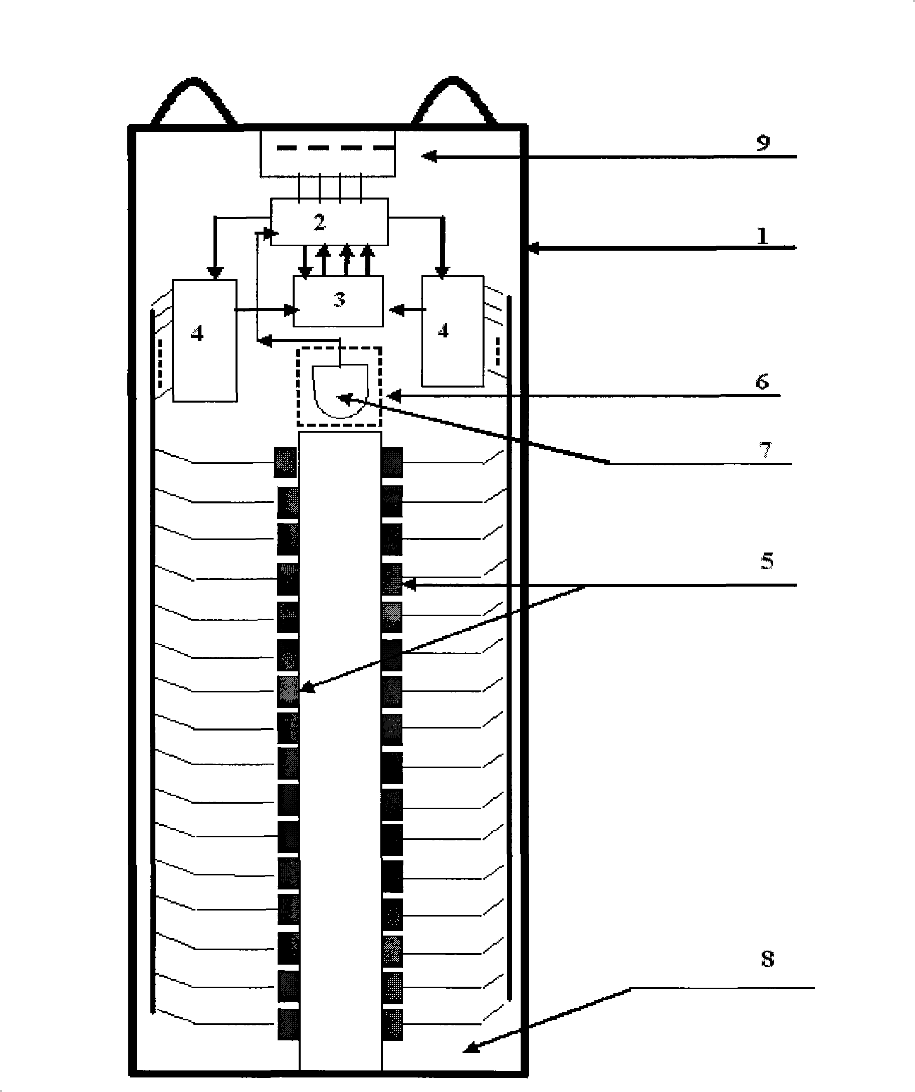 Method for testing capacitance temperature type ice covering thickness sensor