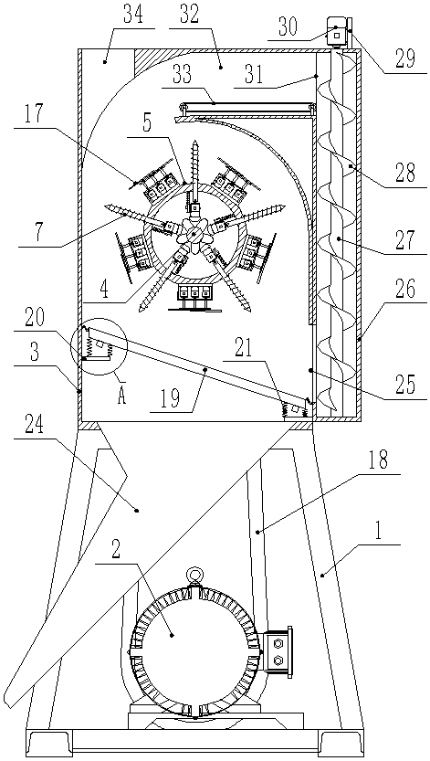 Brick tea crushing device