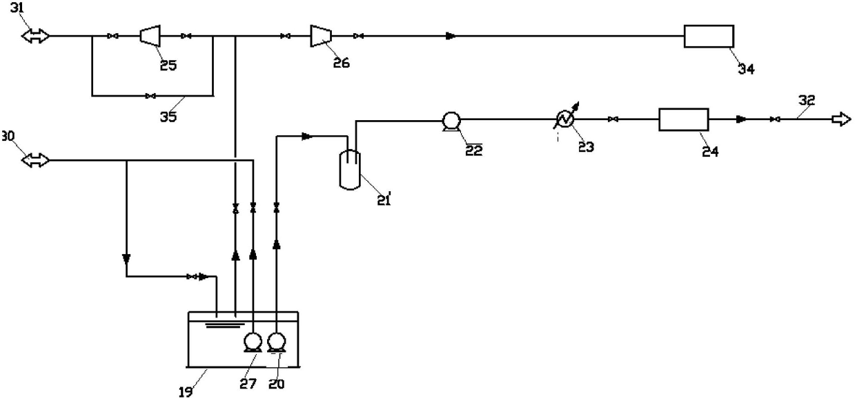 Gasifying system for liquefied natural gas receiving terminal