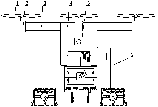 Unmanned aerial vehicle with high cruising ability and for removing snow from cable