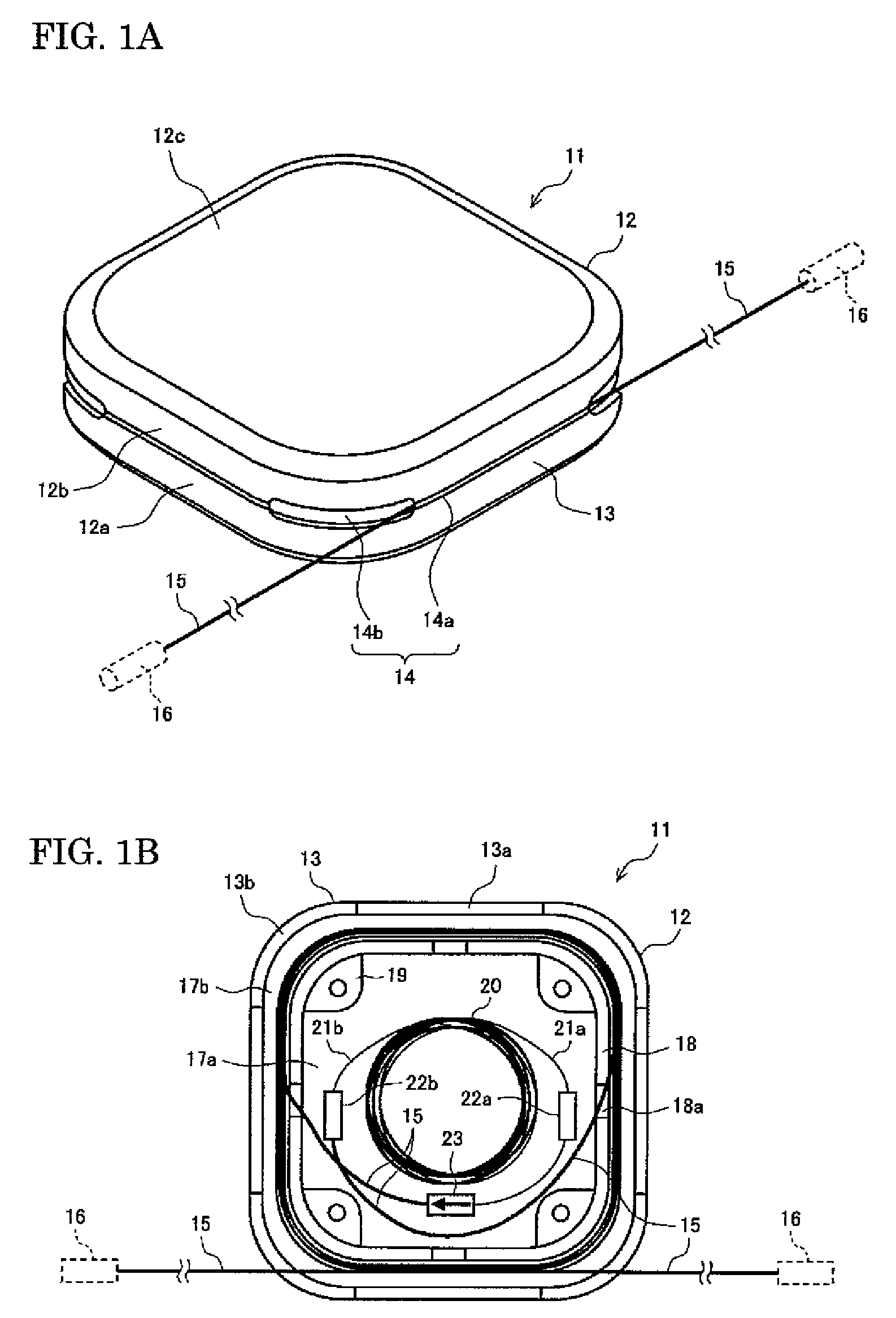 Container for accommodating optical fiber coil and optical fiber module having the container