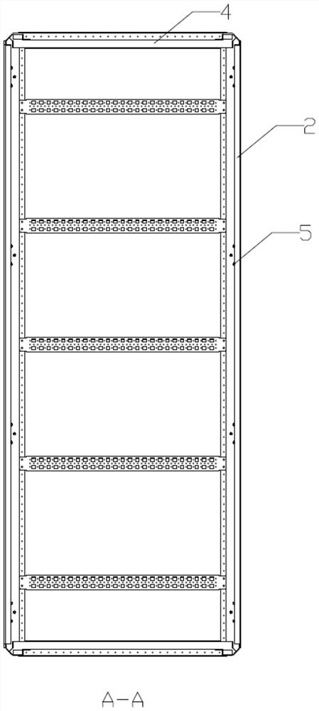 Electromagnetic shielding cabinet frame