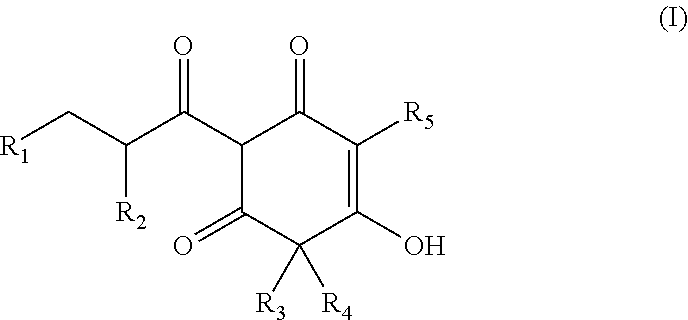 Arylpropionyl-triketone antibacterial agents