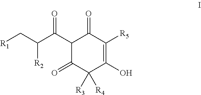 Arylpropionyl-triketone antibacterial agents