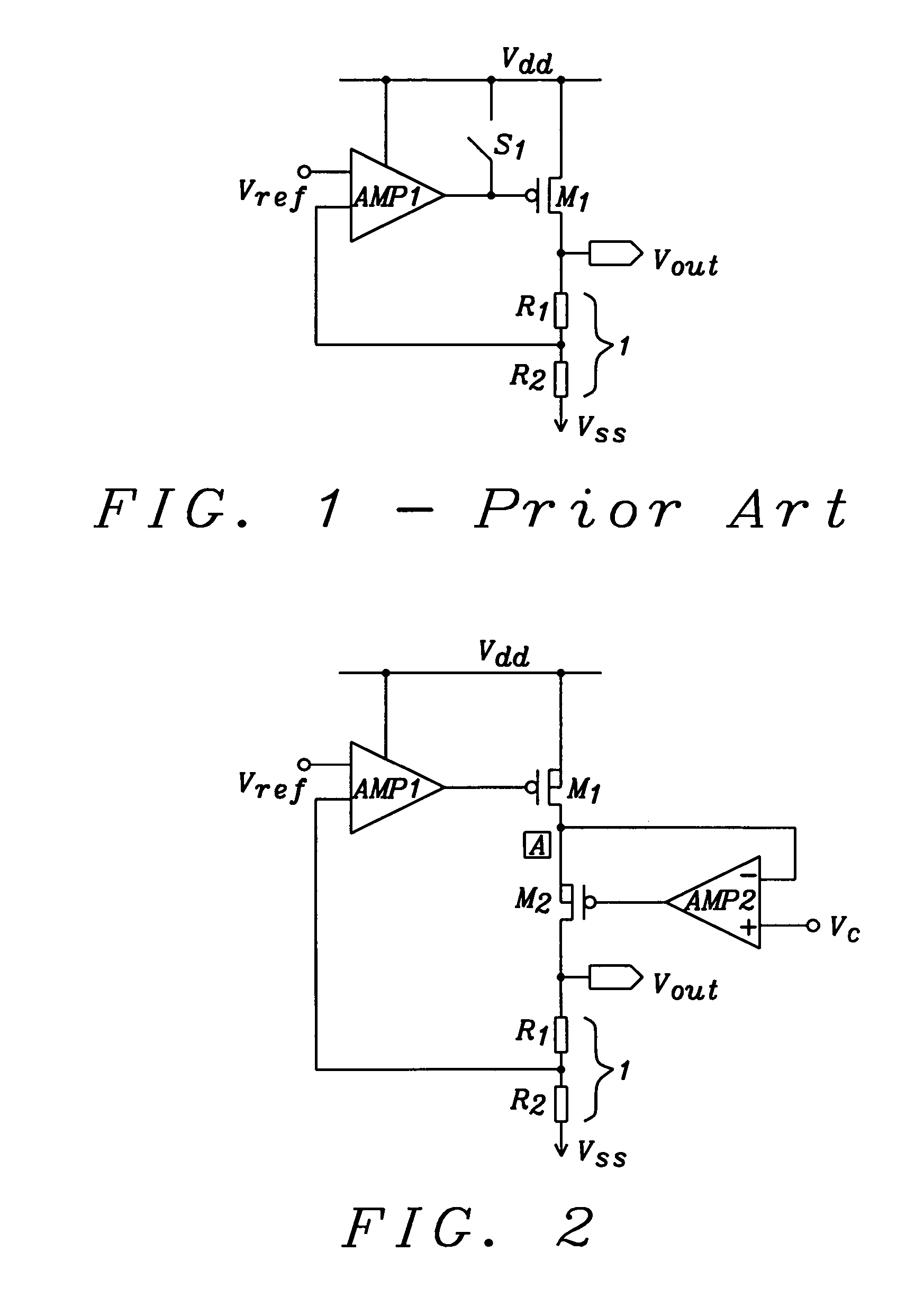 Voltage regulator output stage with low voltage MOS devices