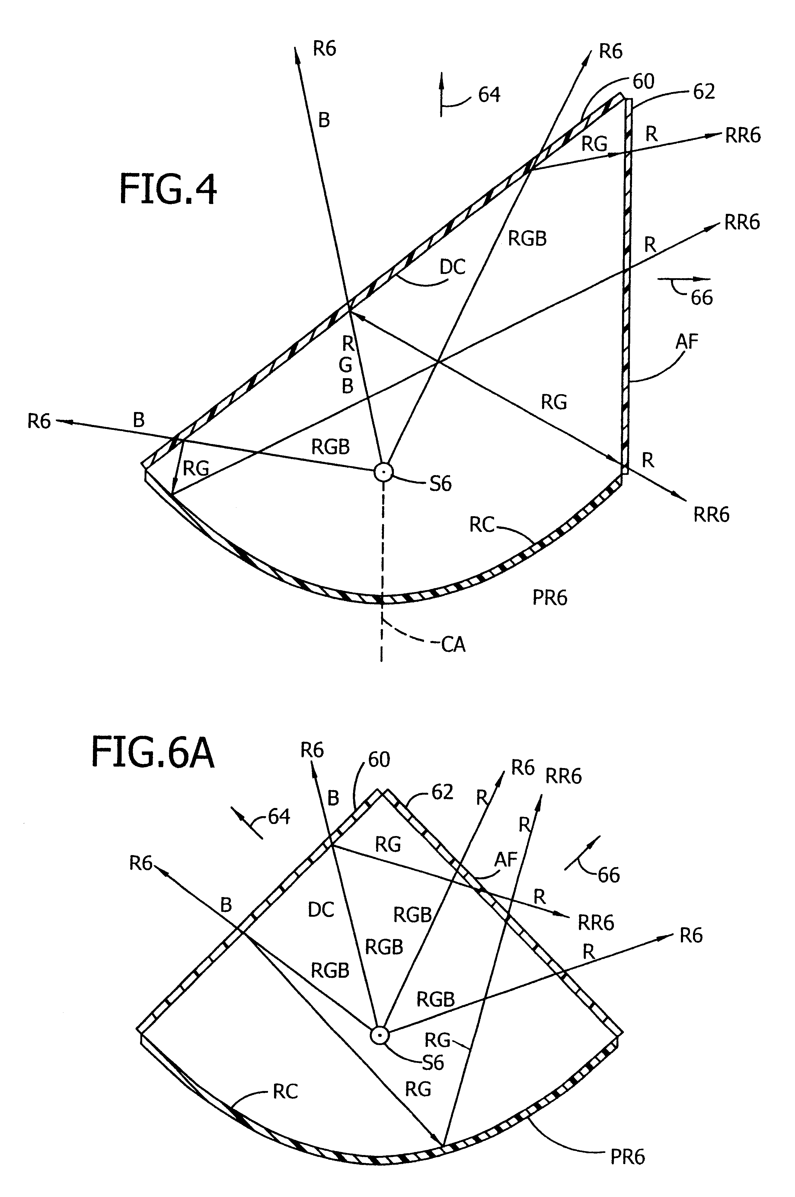 Vehicular warning light with two or more dichroic elements