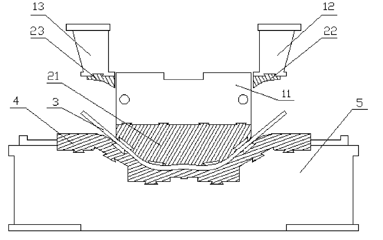 Forming method of bending wave steel webs and special module