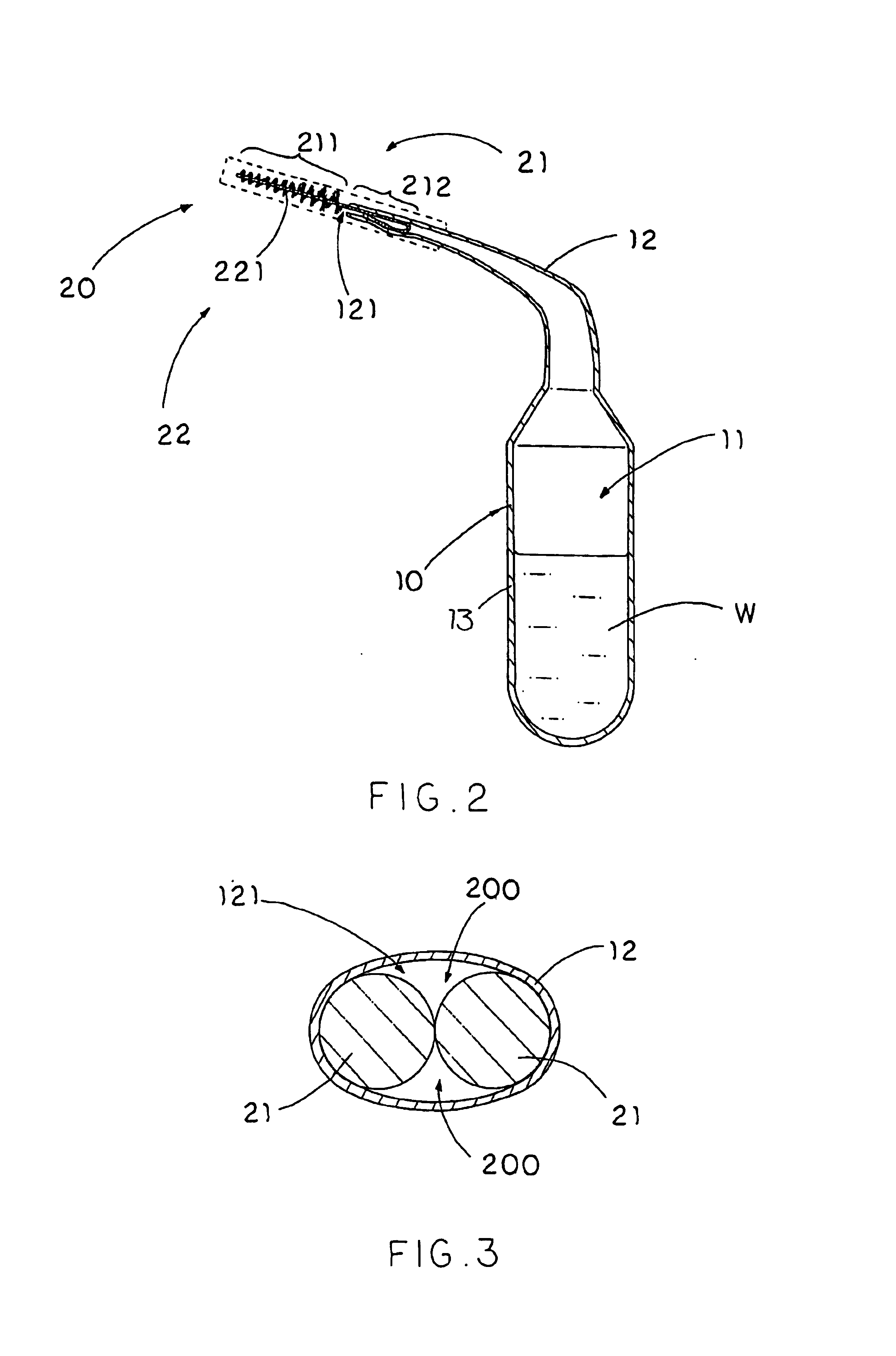 Interproximal squirt brush