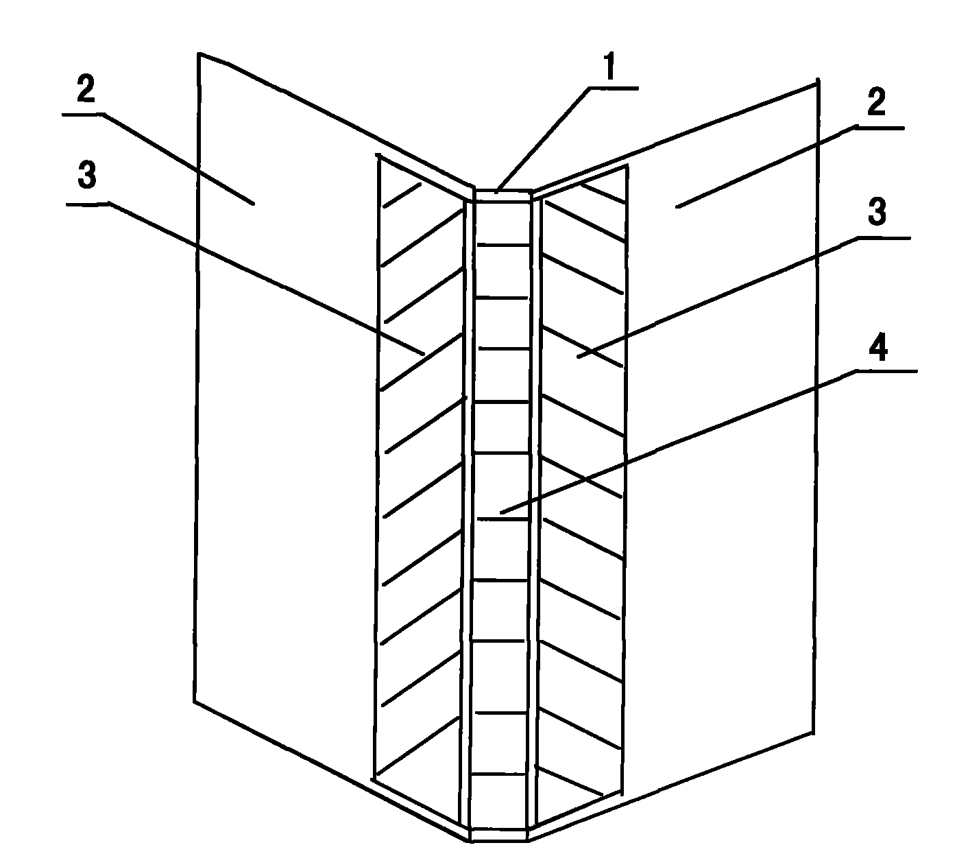 Book with spine covered with fabrics at two sides