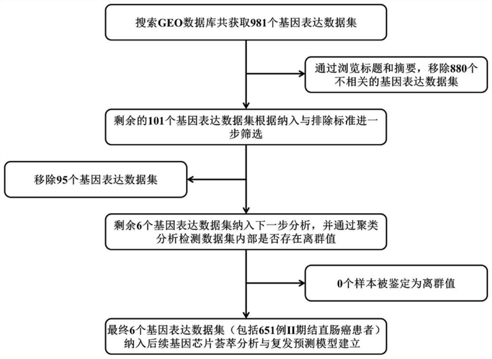 A prognostic marker gene and random survival forest model for recurrence prediction of stage II colorectal cancer