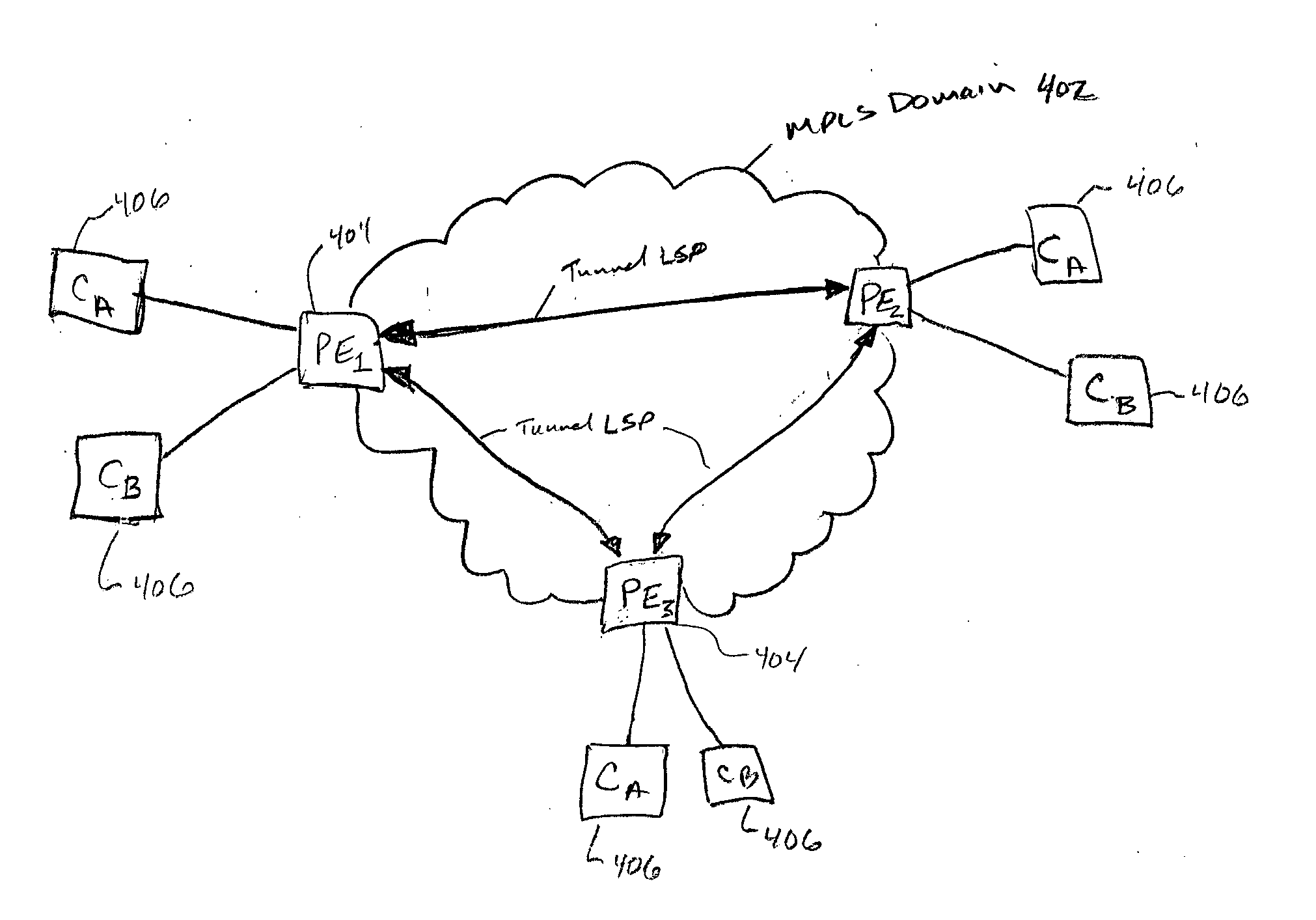 Multiprotocol label switching (MPLS) edge service extraction