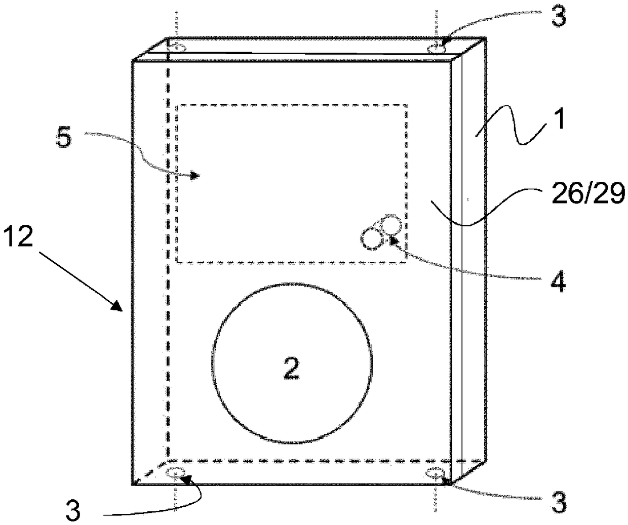 Planar element for the active compensation of noise in an interior room and Anti-noise module therefor