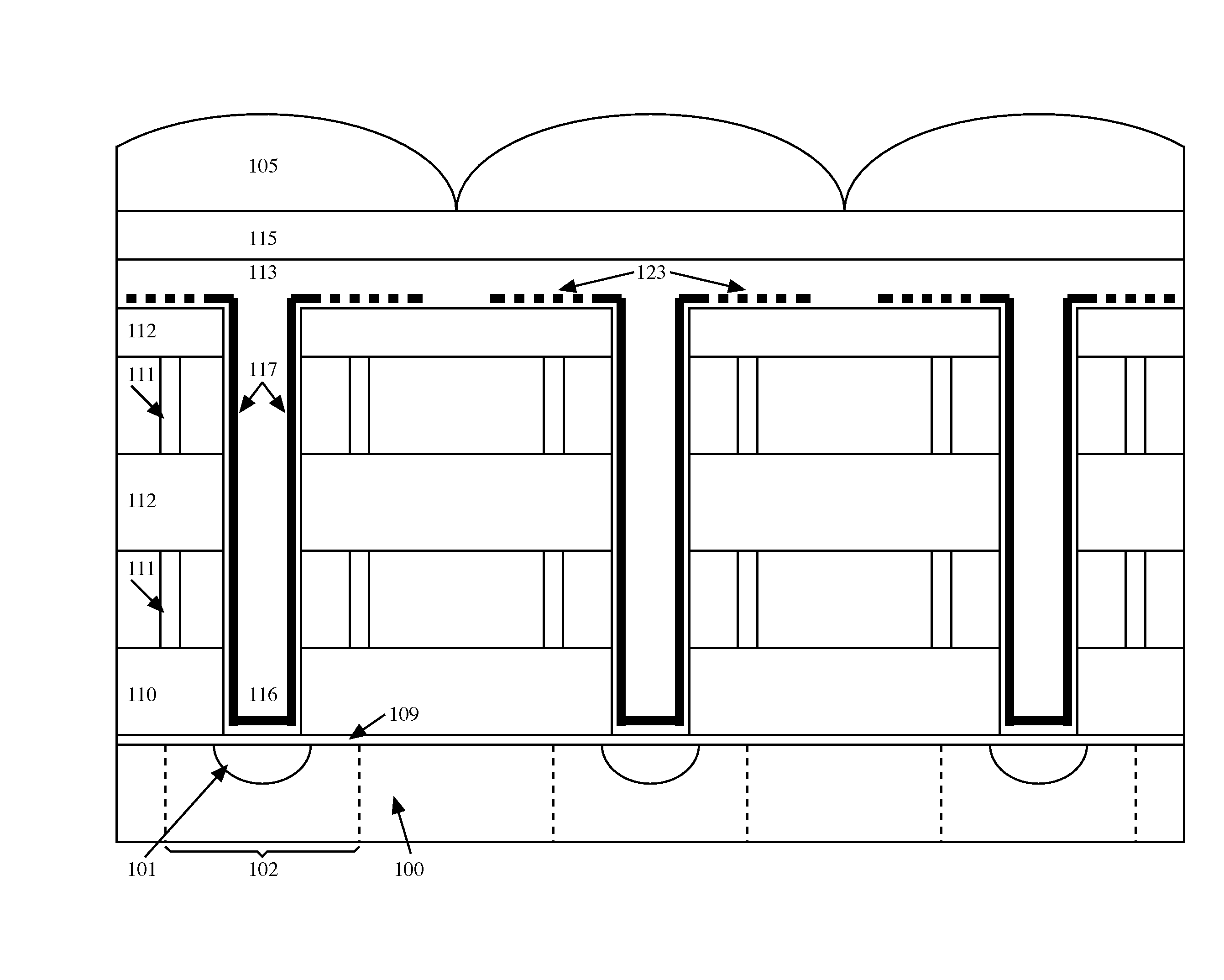 Photonic Via Waveguide for Pixel Arrays