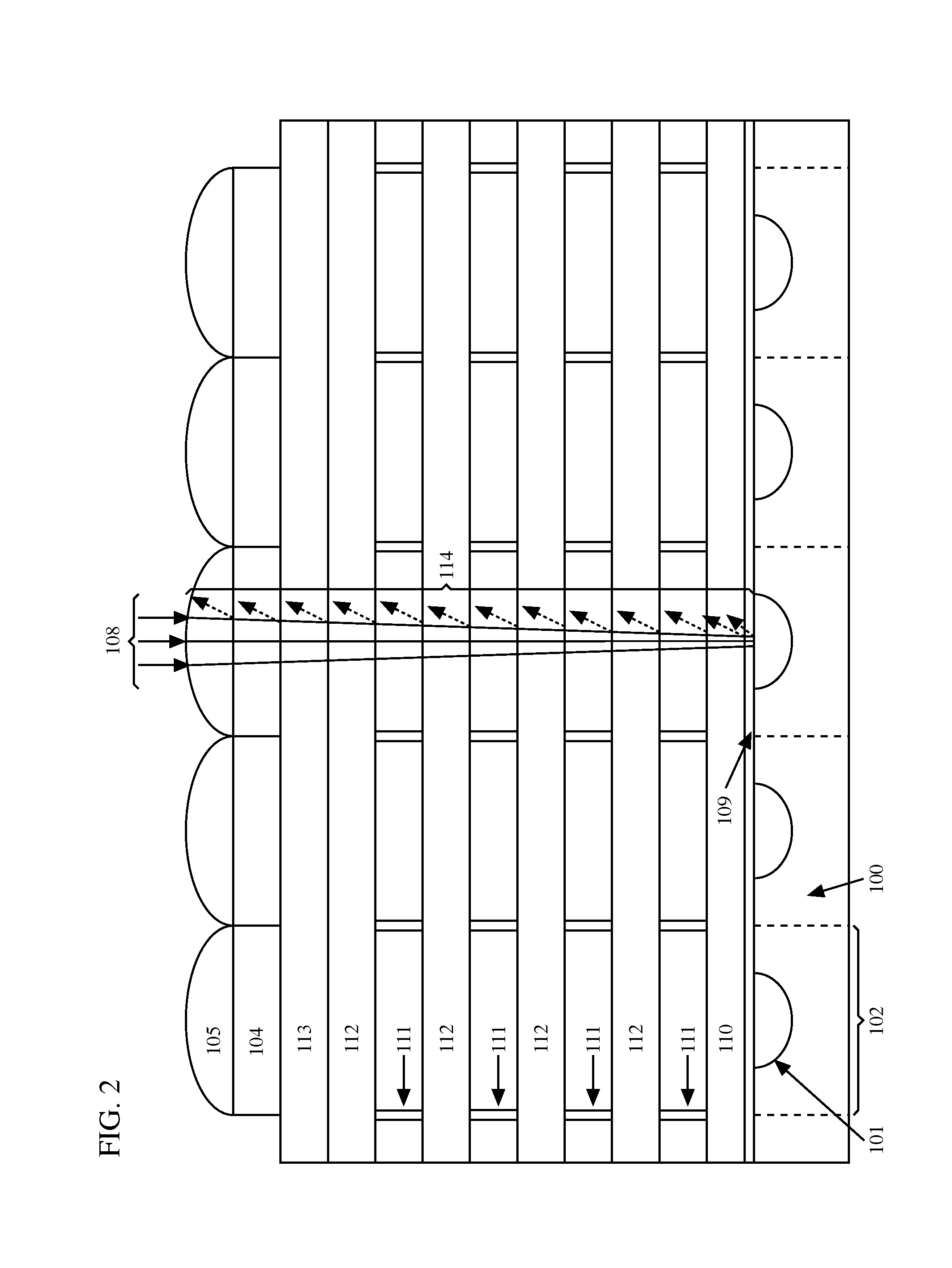 Photonic Via Waveguide for Pixel Arrays