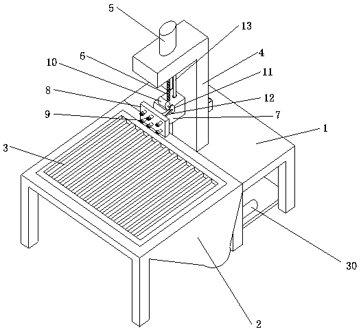 Sand mold spraying device