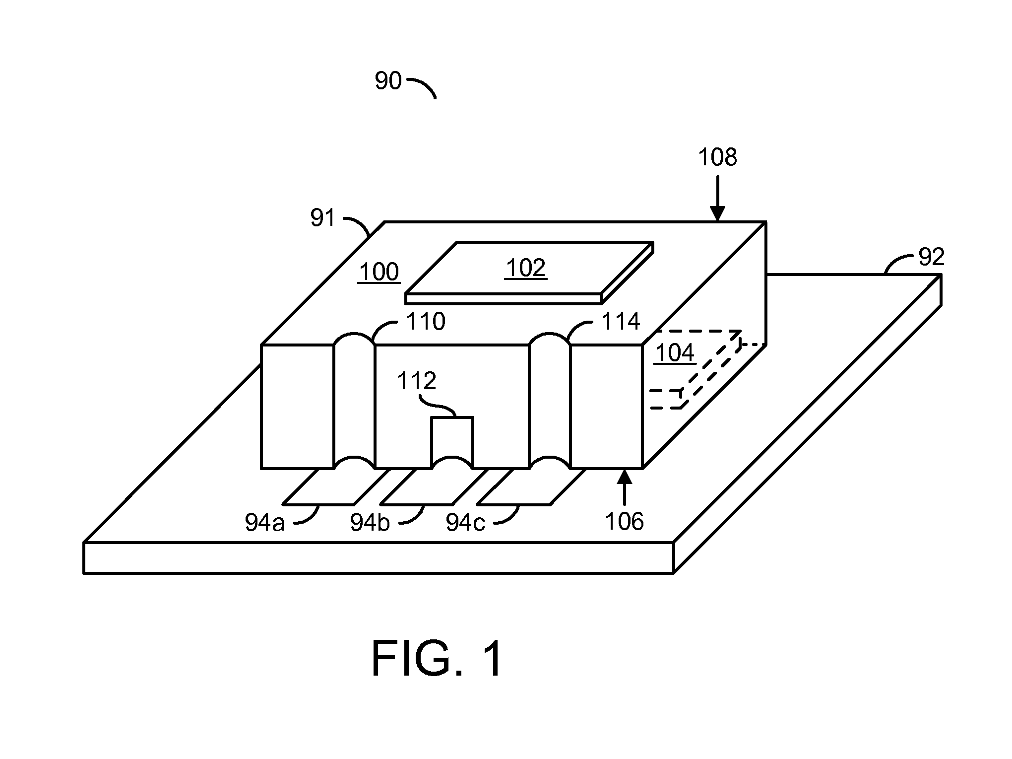 Blind via edge castellation