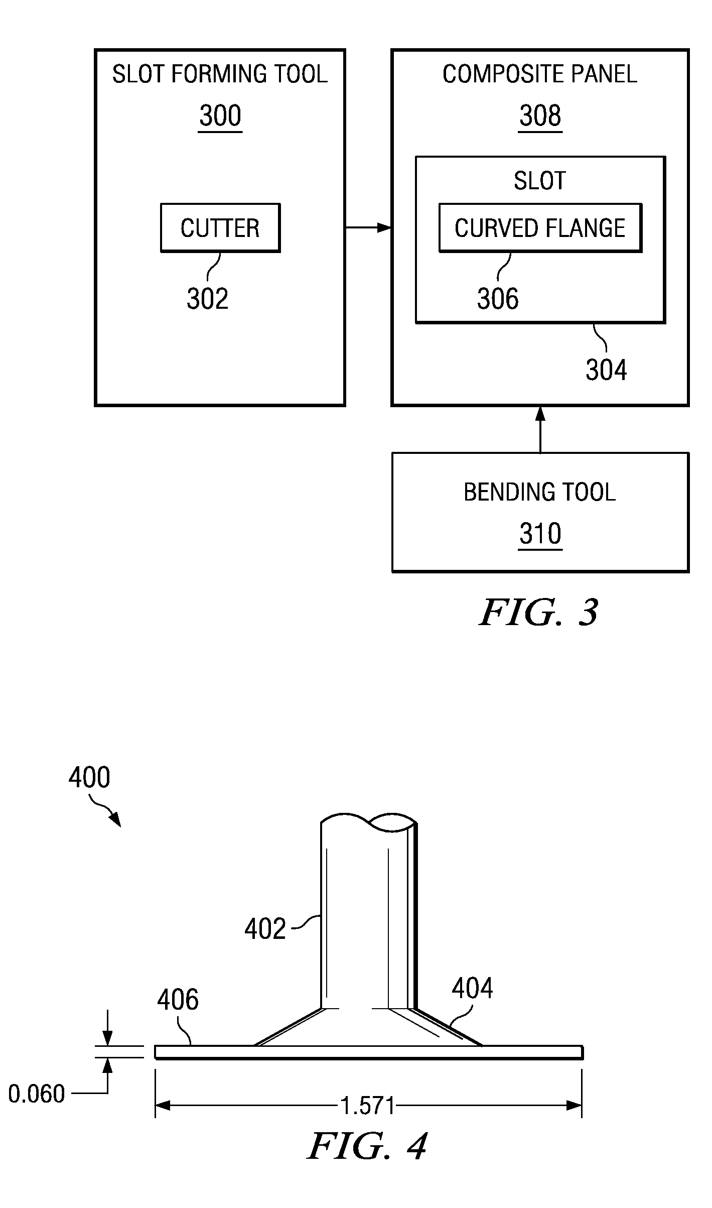 Method and apparatus to create bends in composite panels