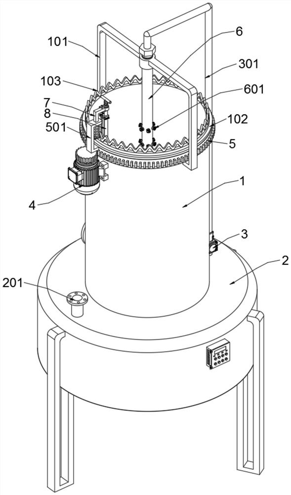 A rotary exhaust gas dust removal device for factories