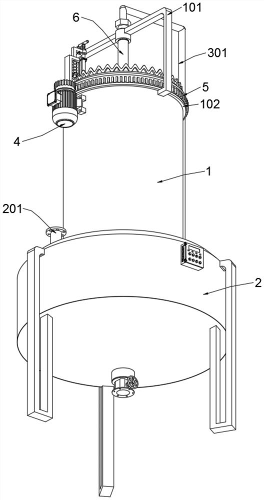 A rotary exhaust gas dust removal device for factories