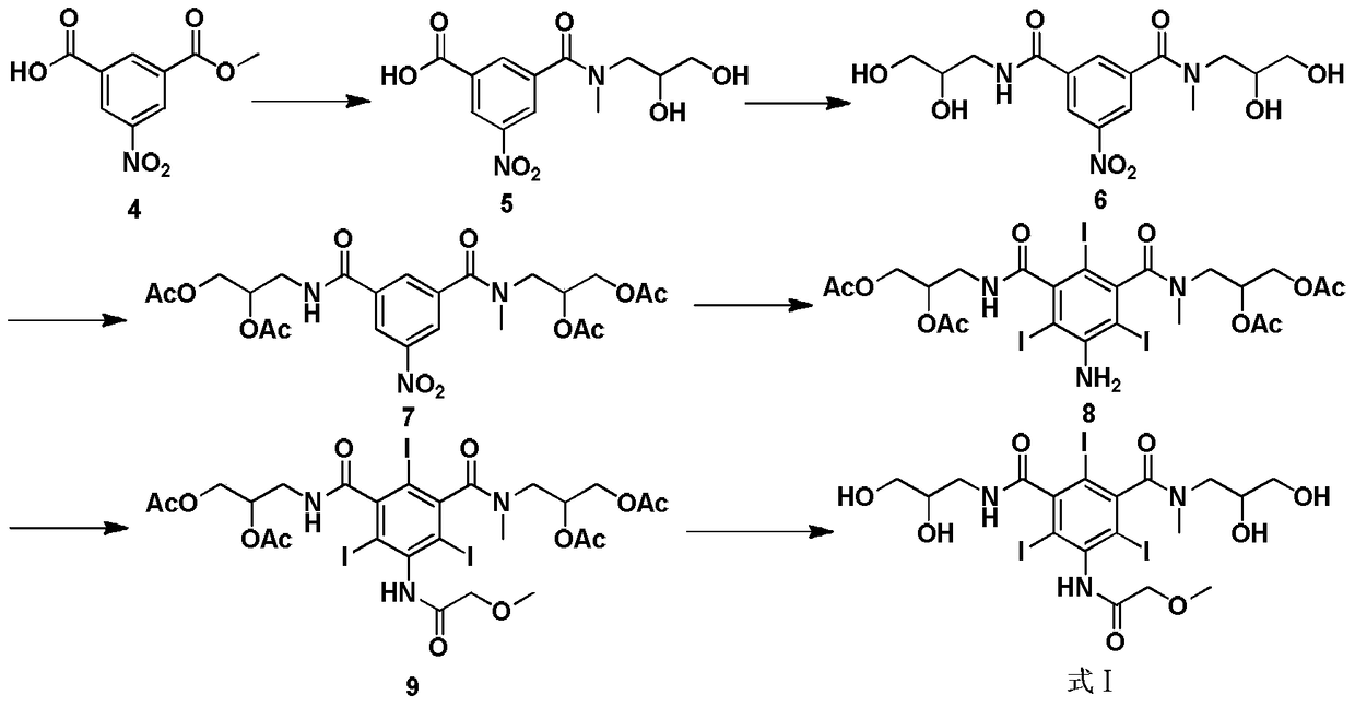 New method for preparing iopromide