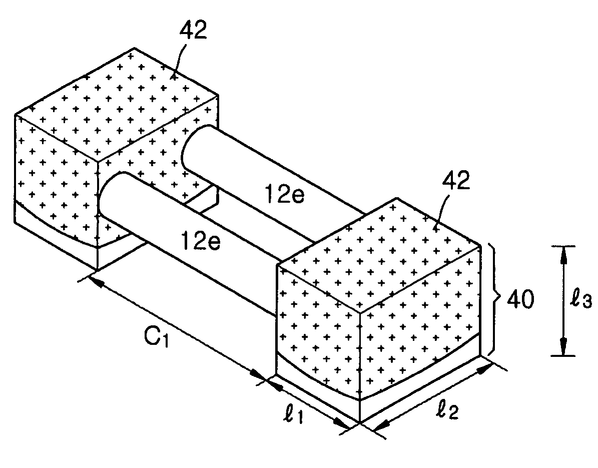 Field effect transistor (FET) having wire channels and method of fabricating the same