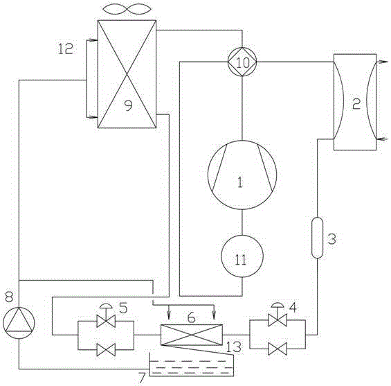 Novel solution defrosting and refrigeration regenerative heat pump device