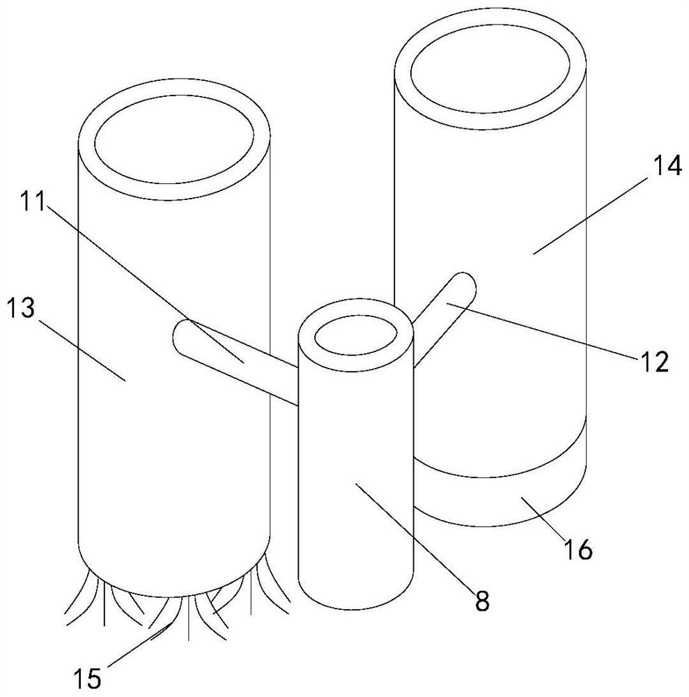 A cleaning device applied to road bridges