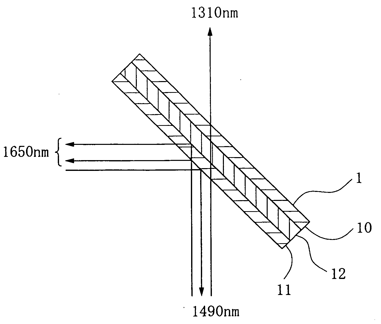 Wavelength branching filter and optical communication module