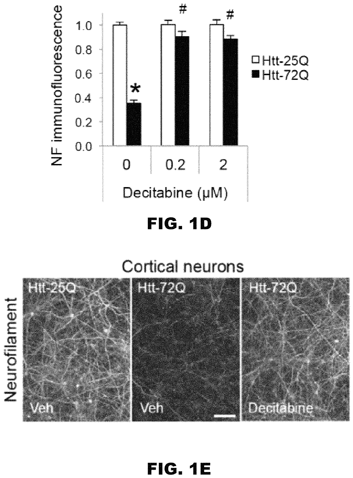 Methods of treating neurodegenerative disorders comprising DNA methyltransferase inhibitors