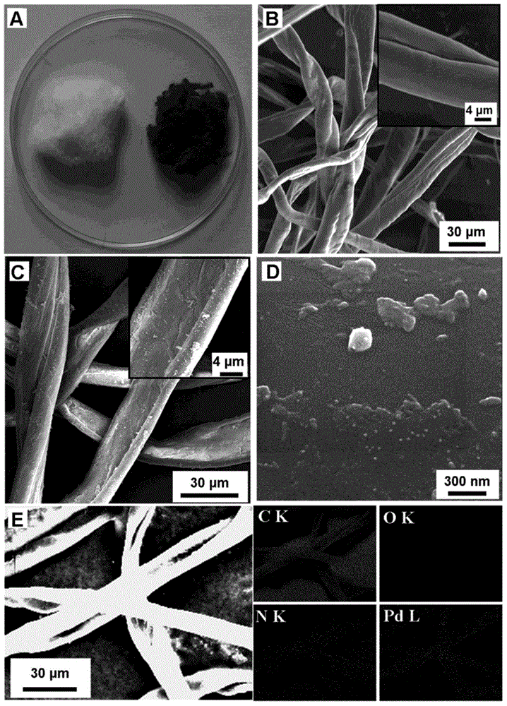 Preparation method and application of a kind of fibrous catalyst