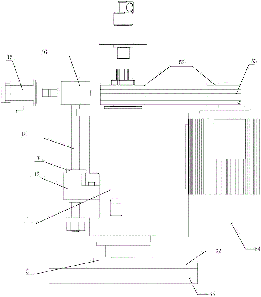 Intelligent double-sided grinding head assembly of vertical high-precision high-speed grinding machine