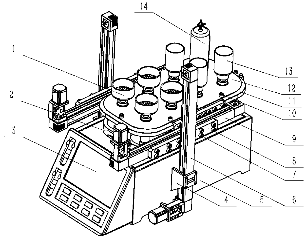 Full-automatic Buchner funnel-sand core funnel integrated intelligent suction filtration instrument