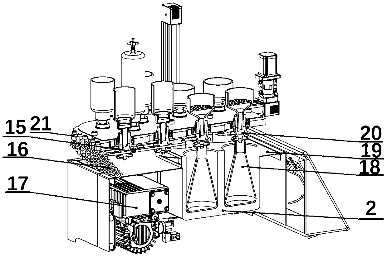 Full-automatic Buchner funnel-sand core funnel integrated intelligent suction filtration instrument