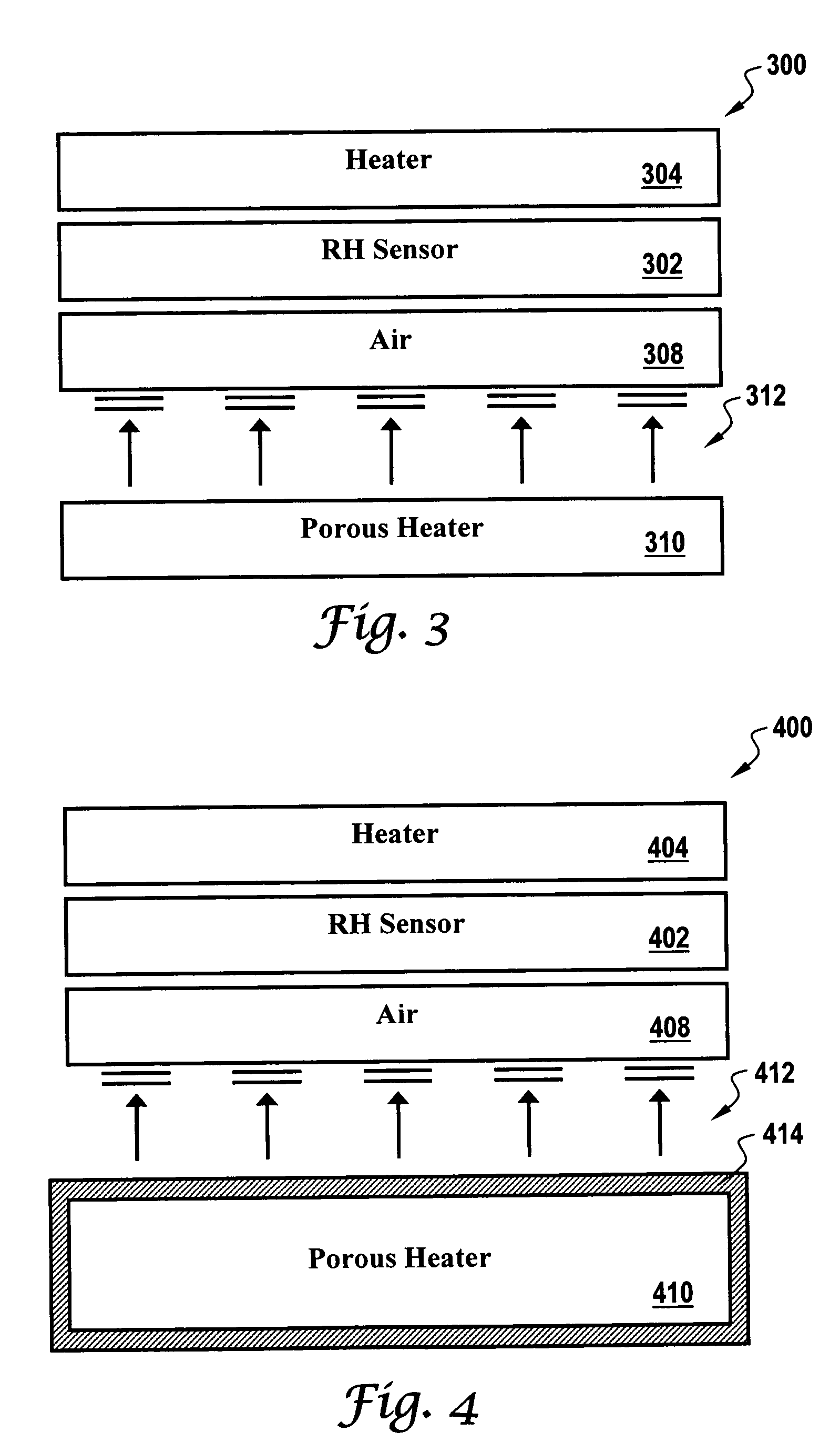 Relative humidity sensor enclosed with ceramic heater