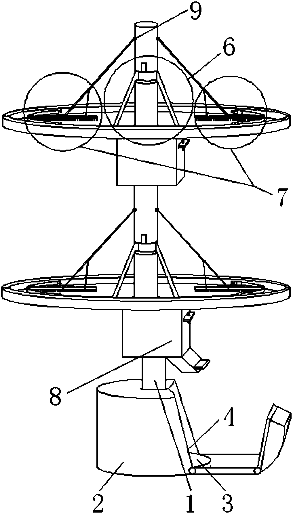 Eccentric rotary air-drying rack for soybean air-drying